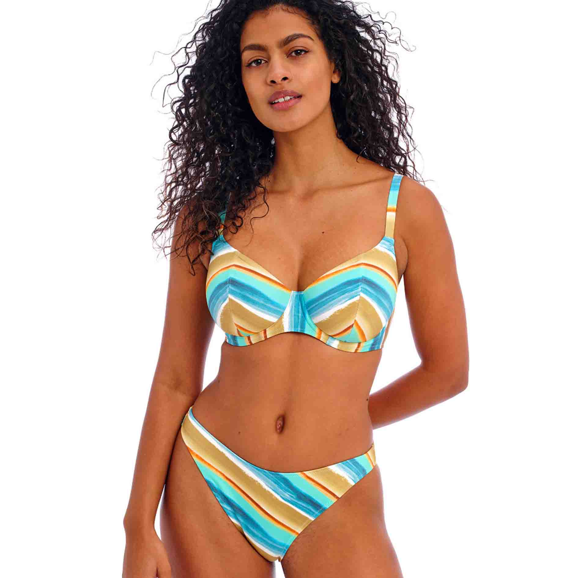 Freya Swim Castaway Island High Leg Bikini Brief Storm In A D Cup NZ