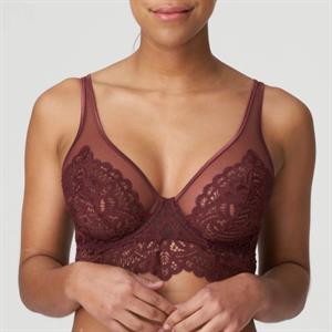 Cathalem Longline Full Coverage Bra with Back and Side Support Comfortable  Bras for Women Pullover(Beige,34)