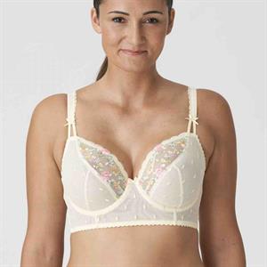 Cathalem Longline Full Coverage Bra with Back and Side Support Bras for  Women Push Up(White,38) 