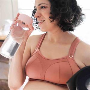 Cotton Nursing Bra Breathable Breastfeeding Bras for Women Maternity Bra  Plus Big Size Easy Feeding Bra Wire (Bands Size : 40, Color : Light Gray)