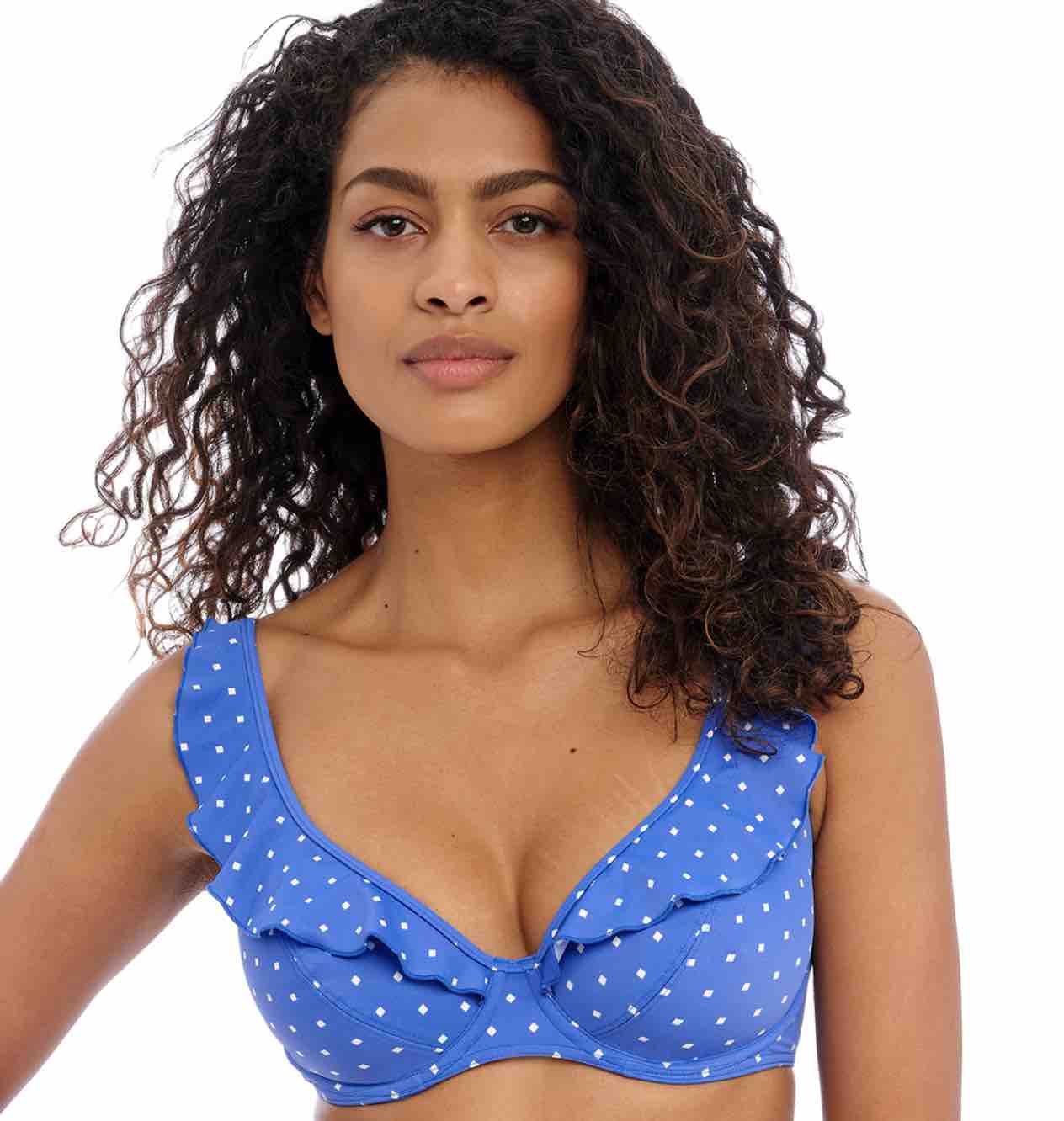 Jewel Cove High Apex Bikini Top With J Hook