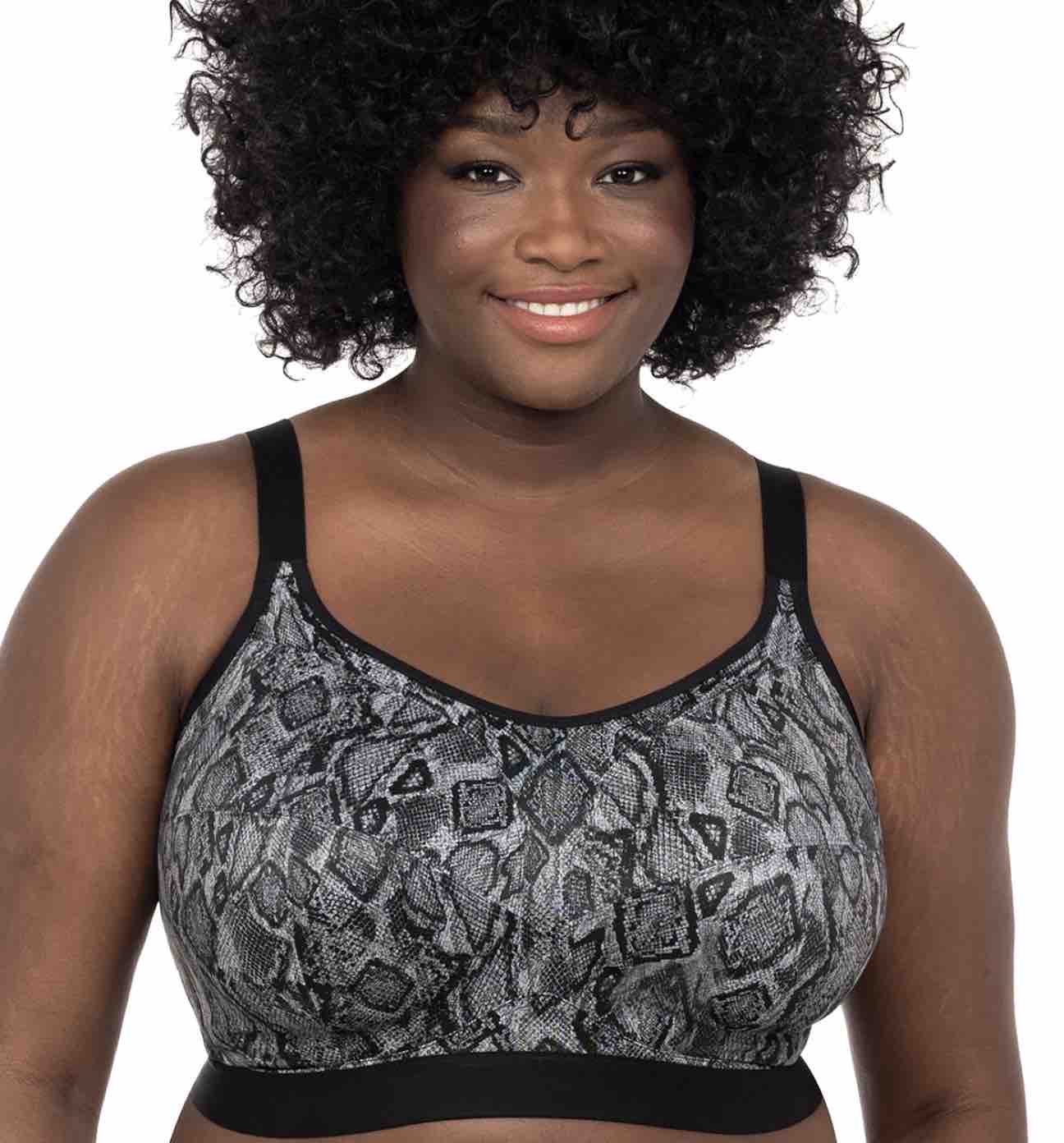 Goddess Black Snake Soft Cup Sports Bra