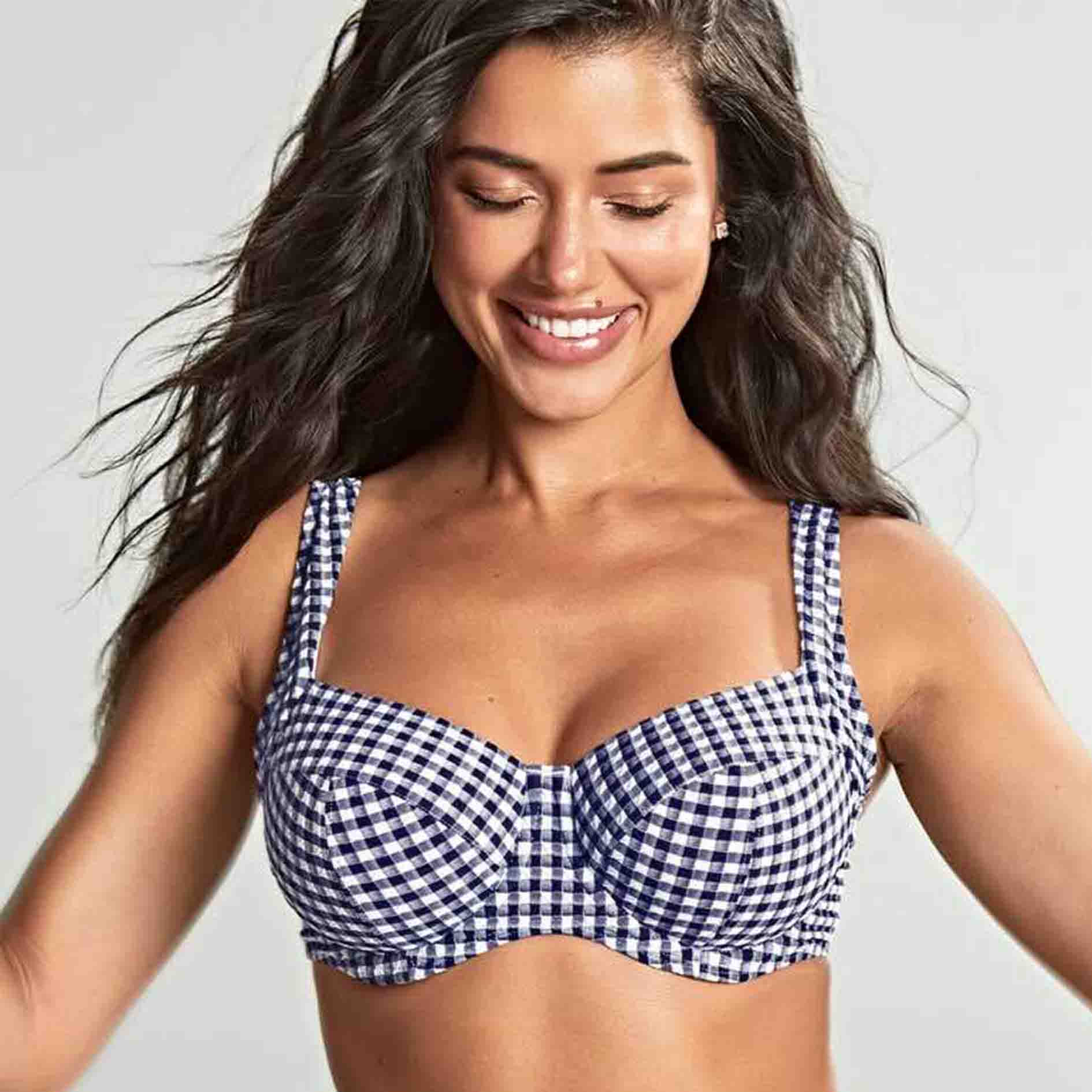 Gingham Full Cup Bikini Top