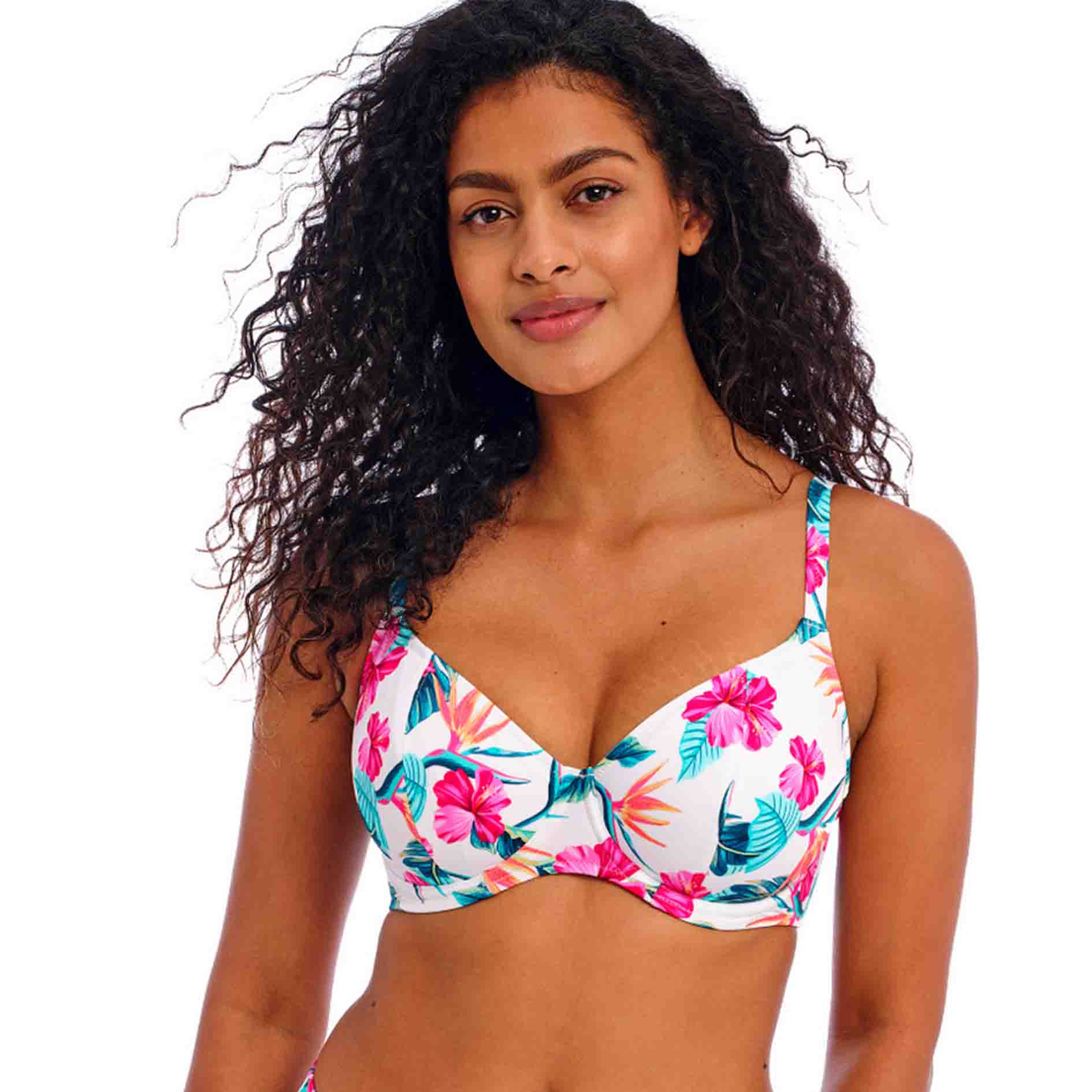 Palm Paradise Uw Plunge Bikini Top