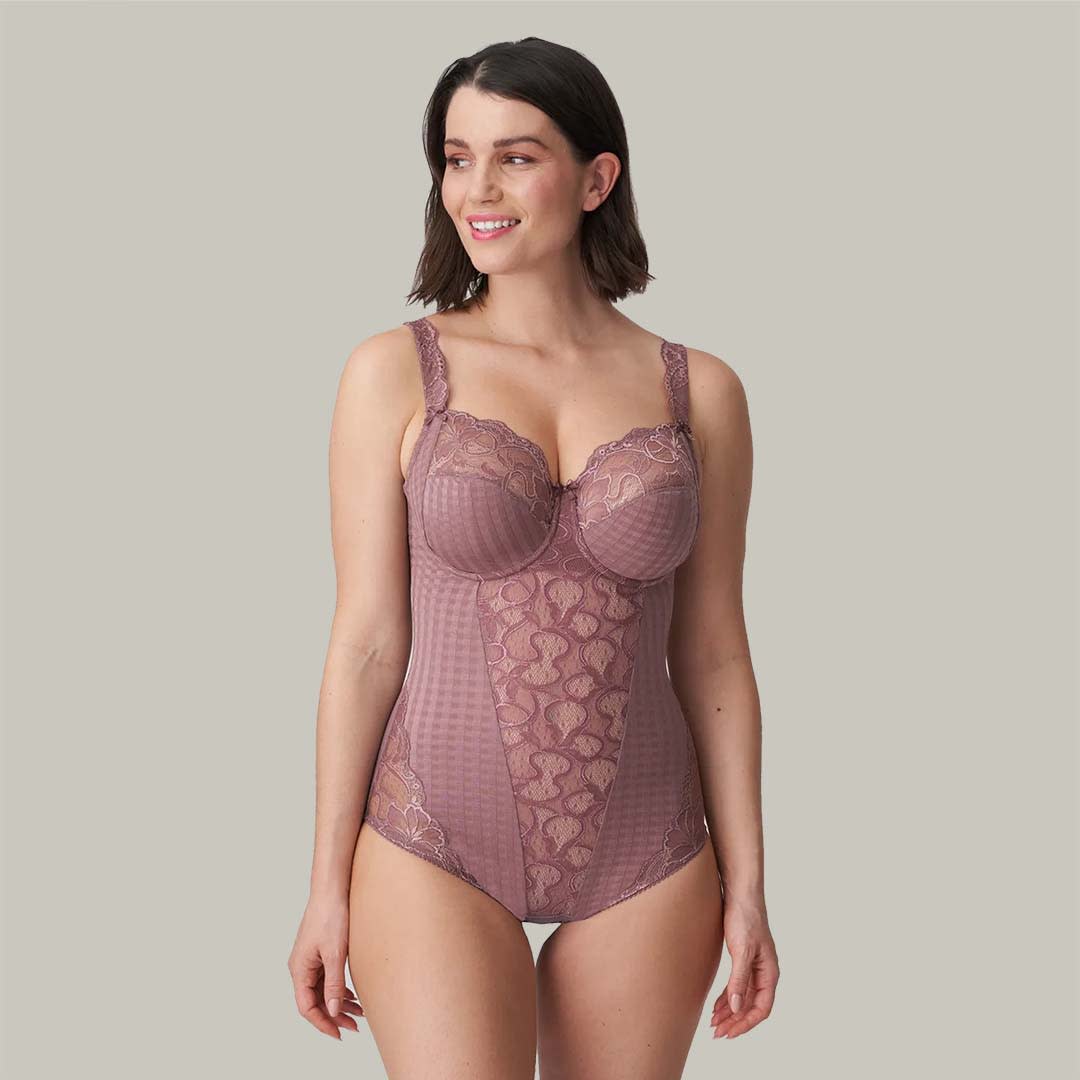 Madison Satin Taupe Bodysuit