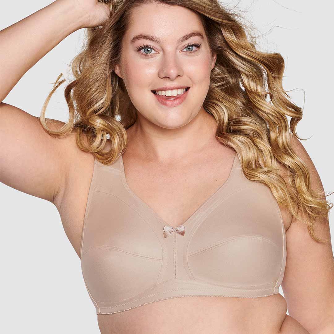 Plus Size Wide Strap Wirefree Cotton Bra
