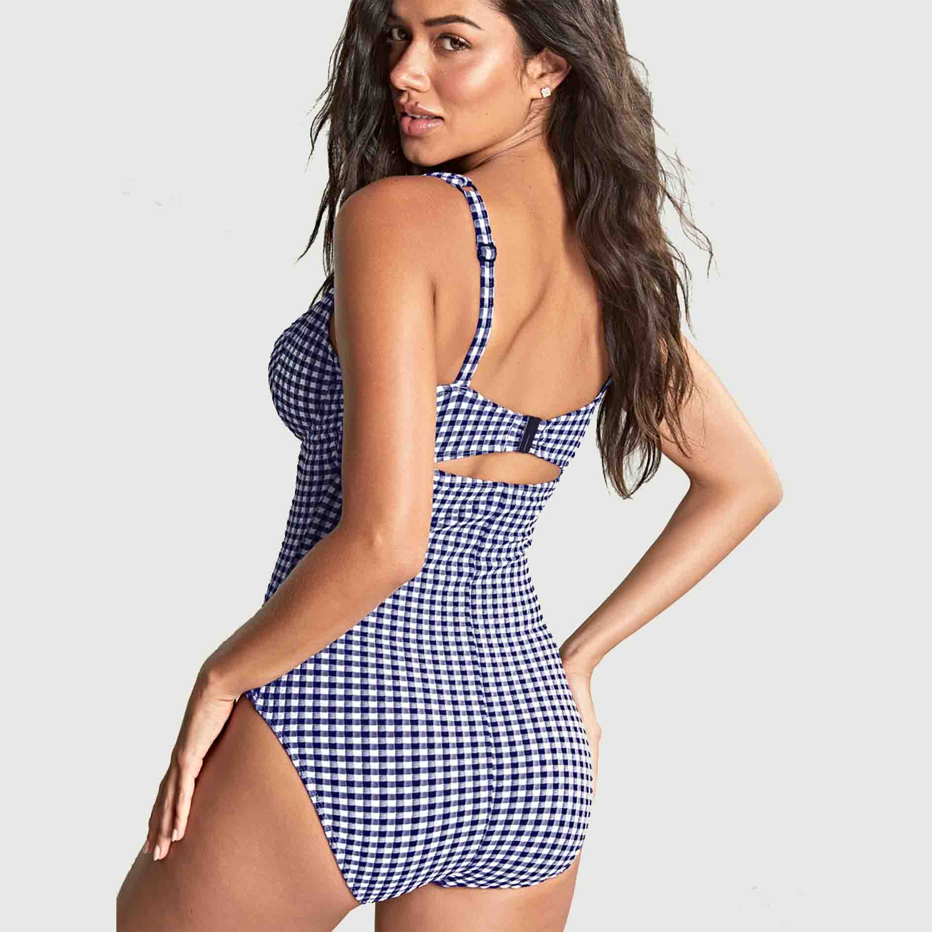 Gingham Balcony Swimsuit