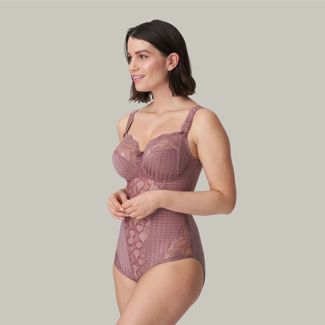 Madison Satin Taupe Bodysuit