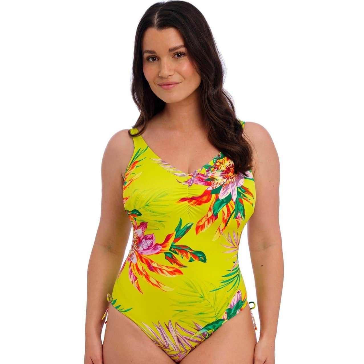 Cala Macarella V-Neck Swimsuit With Adjustable Leg