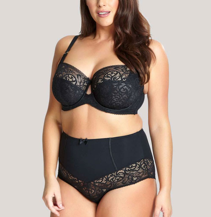 Panache Clara Full Cup Underwired Bra - Black  Full cup bra, Stretch lace  top, Comfortable bras