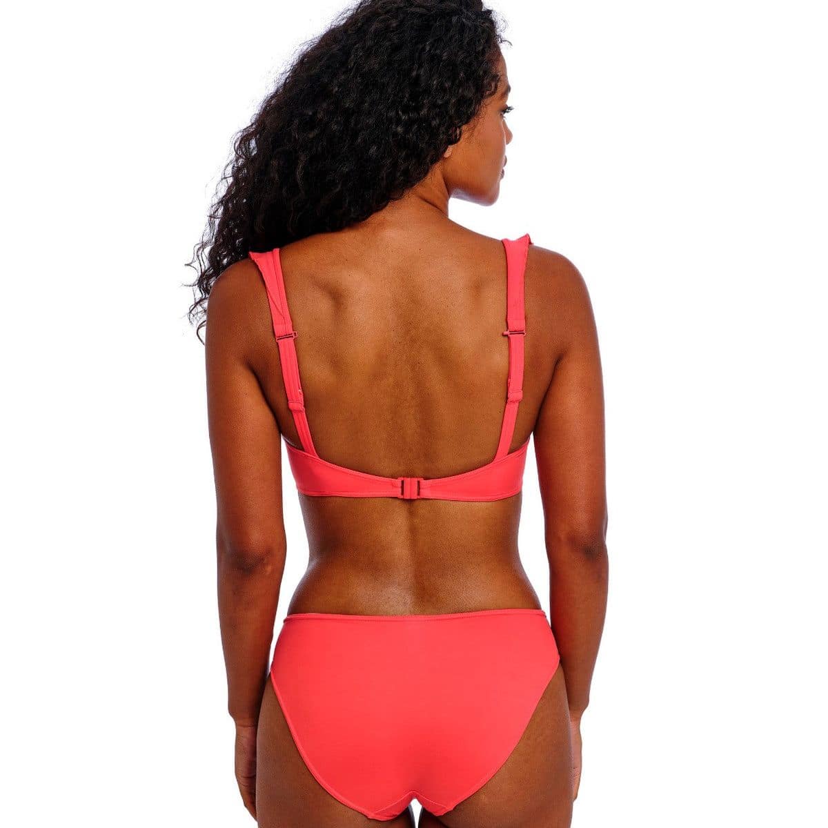 Jewel Cove Plain High Apex Bikini Top With J Hook