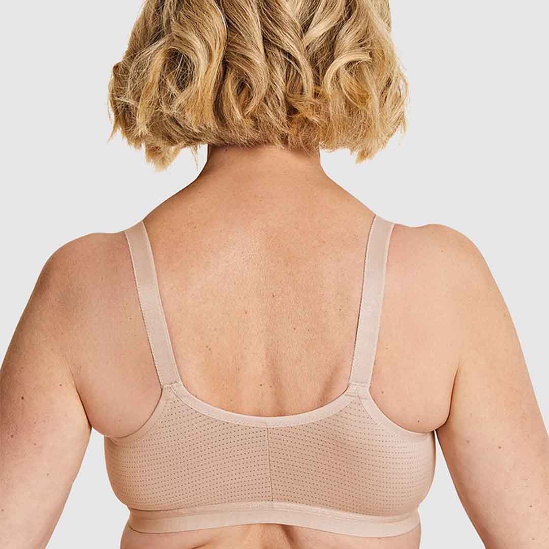 Silver Wirefree Press Stud Front Close Post Surgery Bra