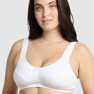 Hestia Women's Active Wirefree Bra - White - Size 12DD