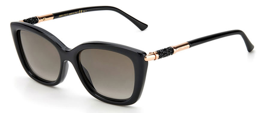 Jimmy Choo Adah/S Black Sunglasses Amazon.com: JIMMY CHOO ADDY/S Black/Grey 52/19/145 women  main image 4