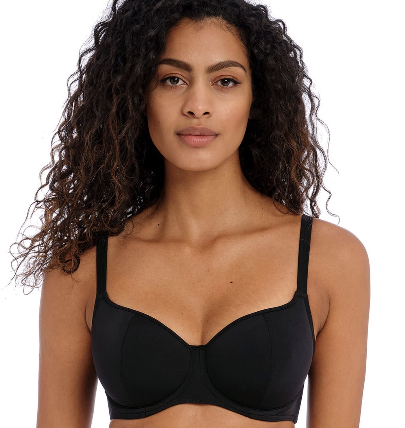 Jewel Cove Plain Sweetheart Padded Bikini Top