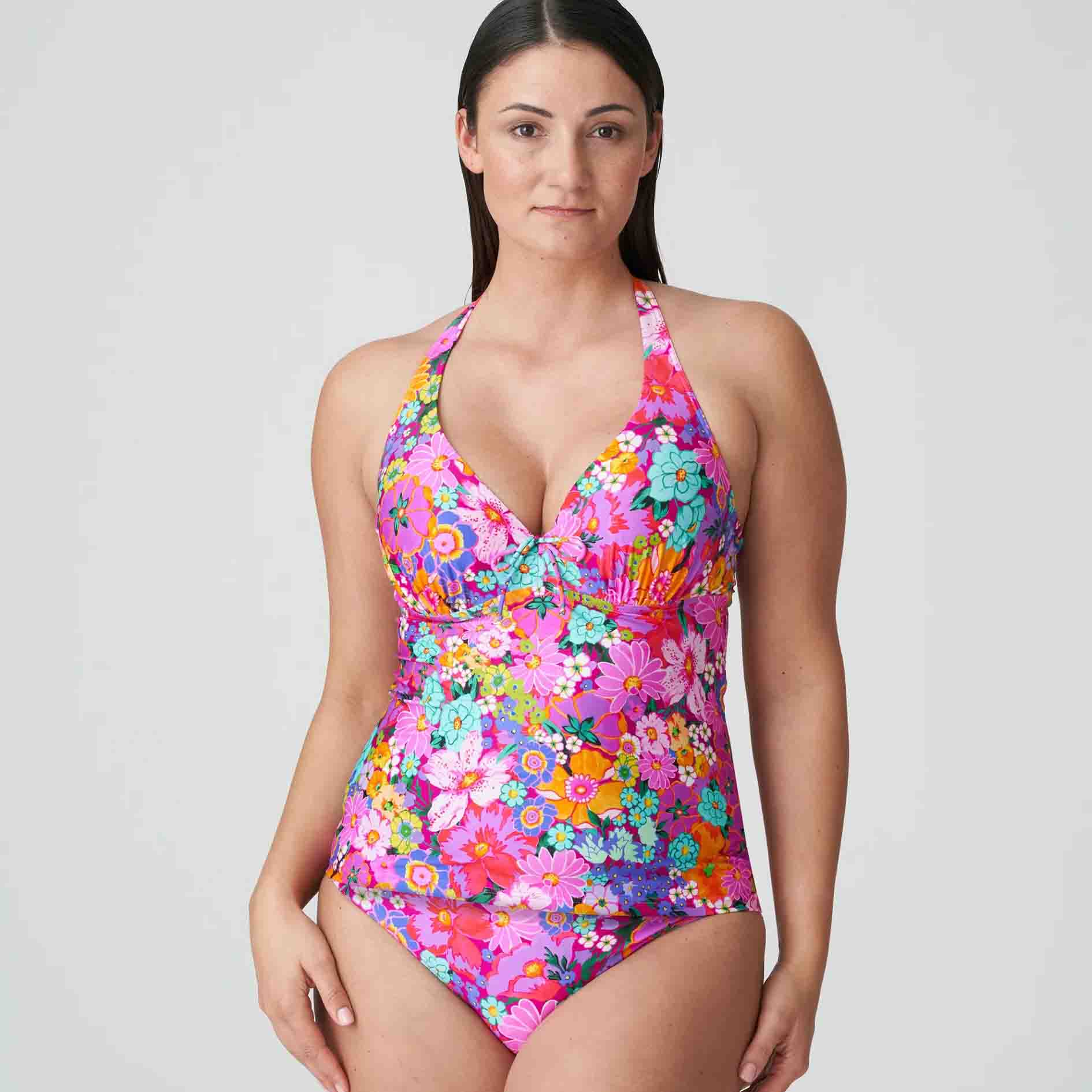 Najac Half Padded Plunge Tankini Top
