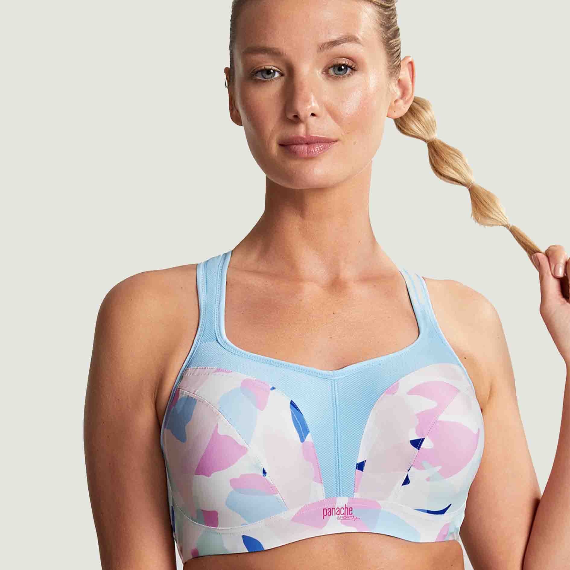 Panache Wired Sports Bra Abstract Pink