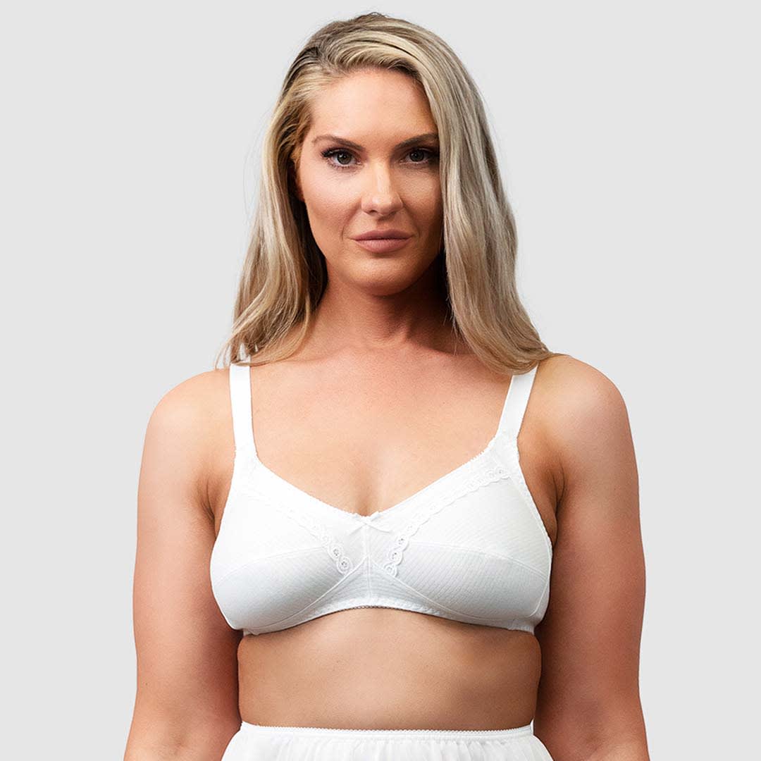 Wirefree Ribbed Pure Cotton Bra