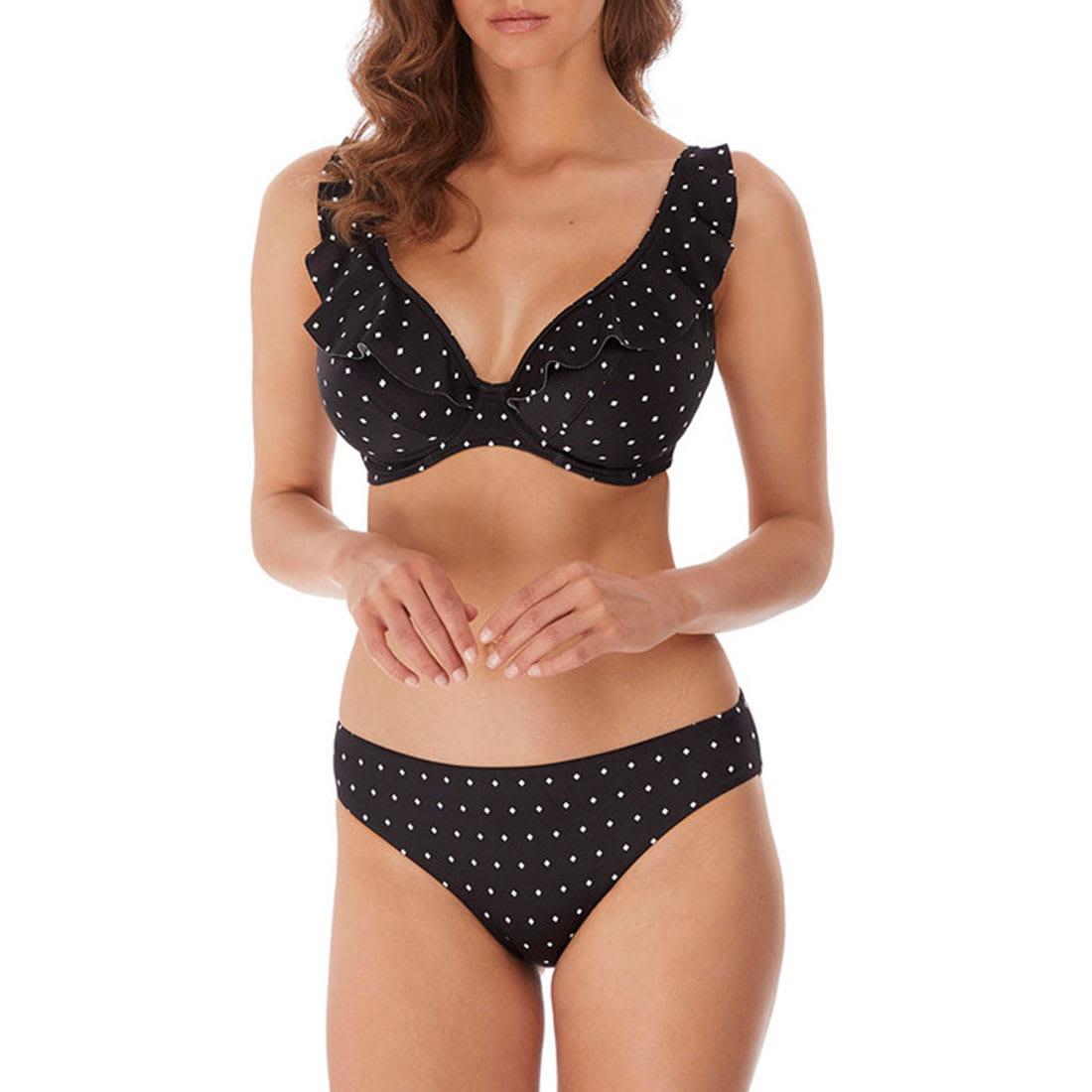 Jewel Cove High Apex Bikini Top With J Hook
