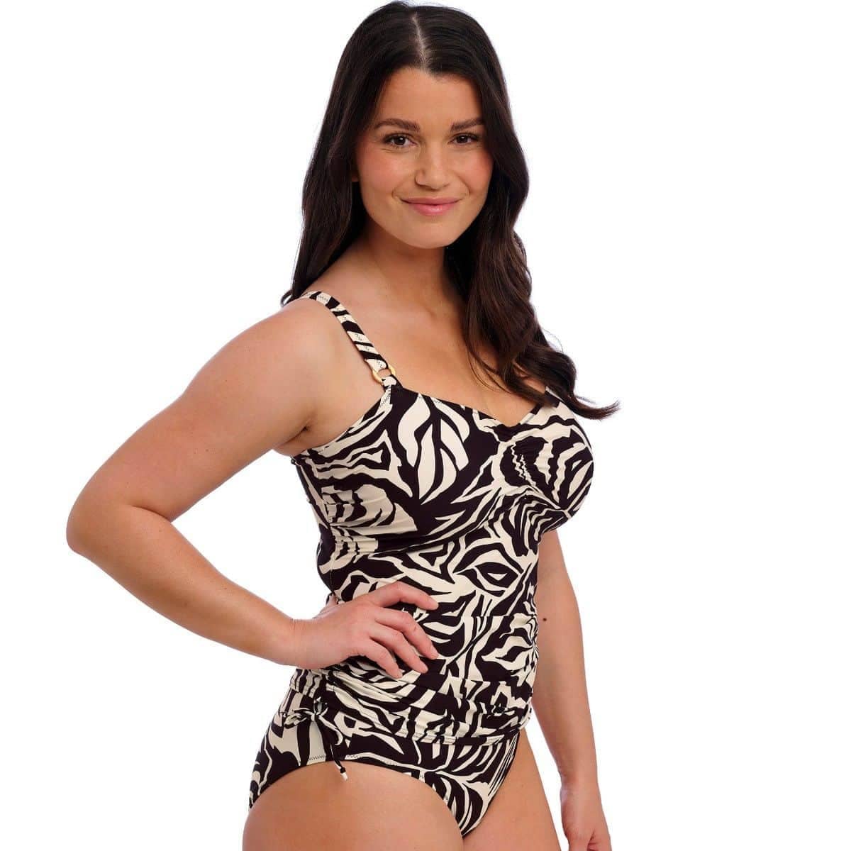 Aruba Nights Twist Front Swimsuit With Adjustable Leg