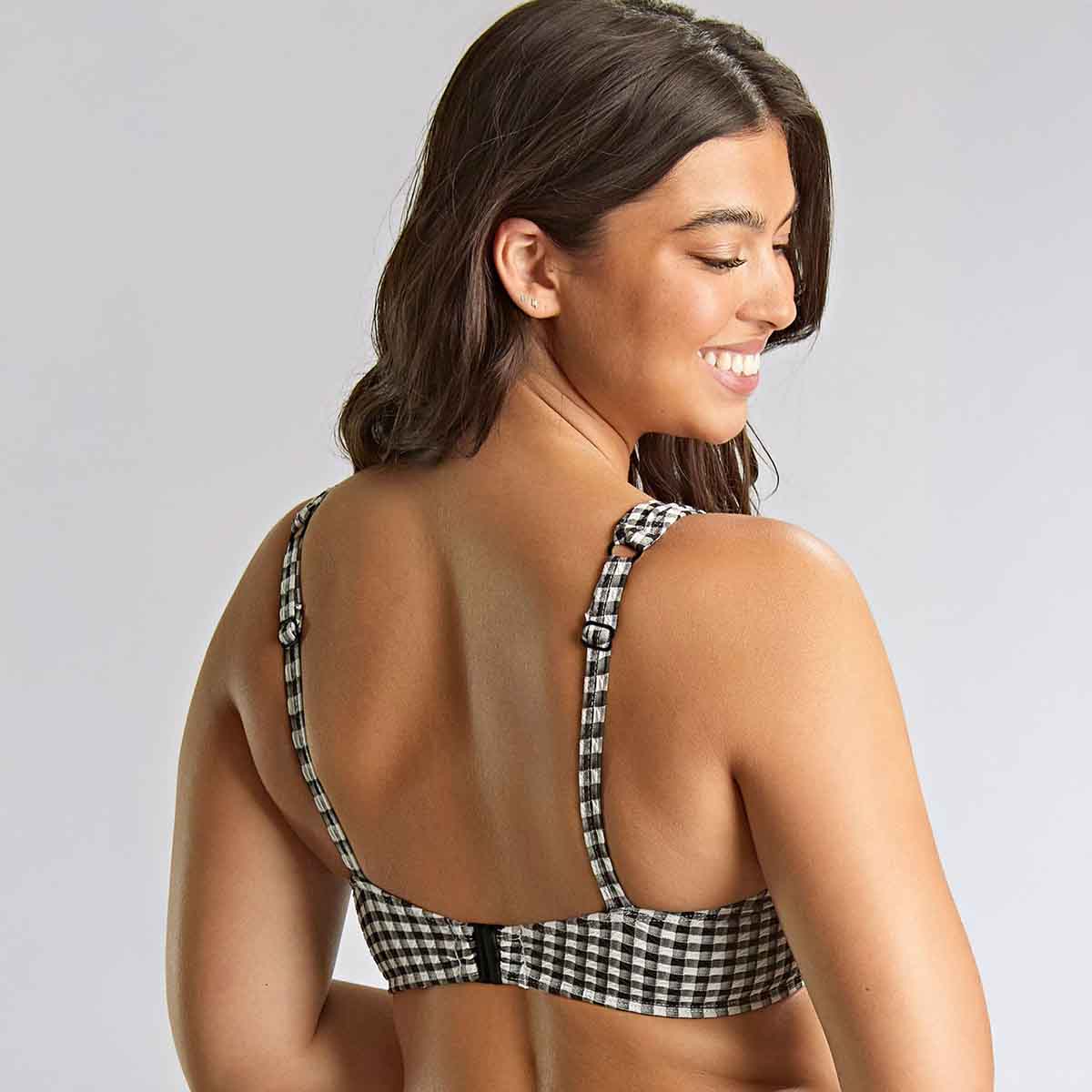 Gingham Full Cup Bikini Top