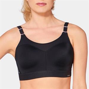Traction By Triumph High Bounce Control Sports Bra Size 36B Black Non Wired