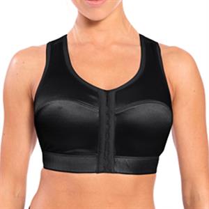 Plus Size Running BraSuperior Support - Cup Sizes E to H - Black