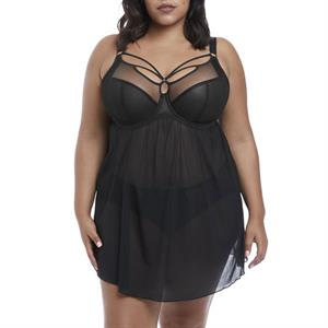 Plus Size Stretch Lace and Net Babydoll